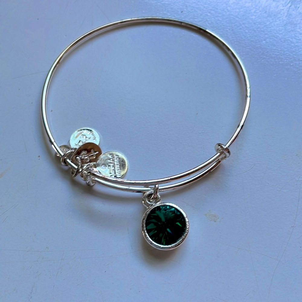 Alex and Ani green crystal bracelet